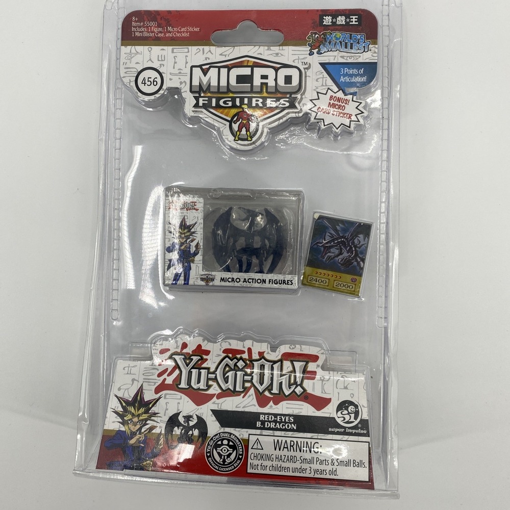 NEW Yu Gi Oh Micro Figure Red Eyes Black Dragon Collectible Anime Otaku Y2K 456‎